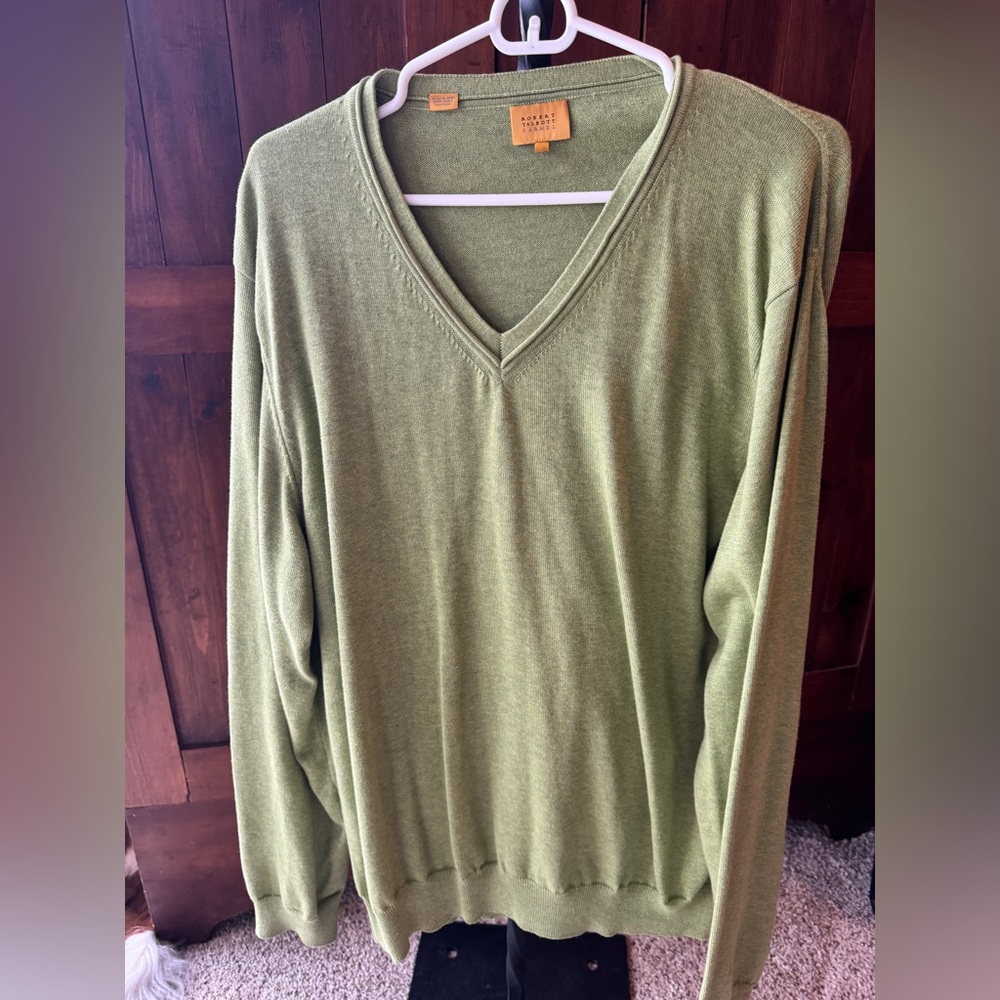 Robert Talbot Carmel Cotton Mens Pull Over Sweater Size L